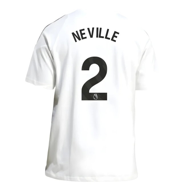2025-2026 Man Utd Training Tee (White) (Neville 2) — Shop Now