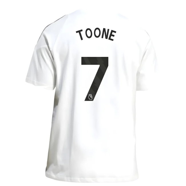 2025-2026 Man Utd Training Tee (White) (Toone 7) — Buy Now