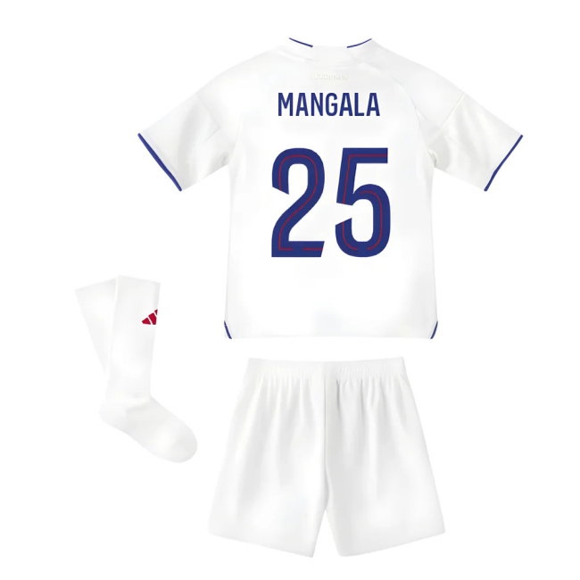 2025-2026 Olympique Lyon Home Mini Kit (Mangala 25) — Shop Online