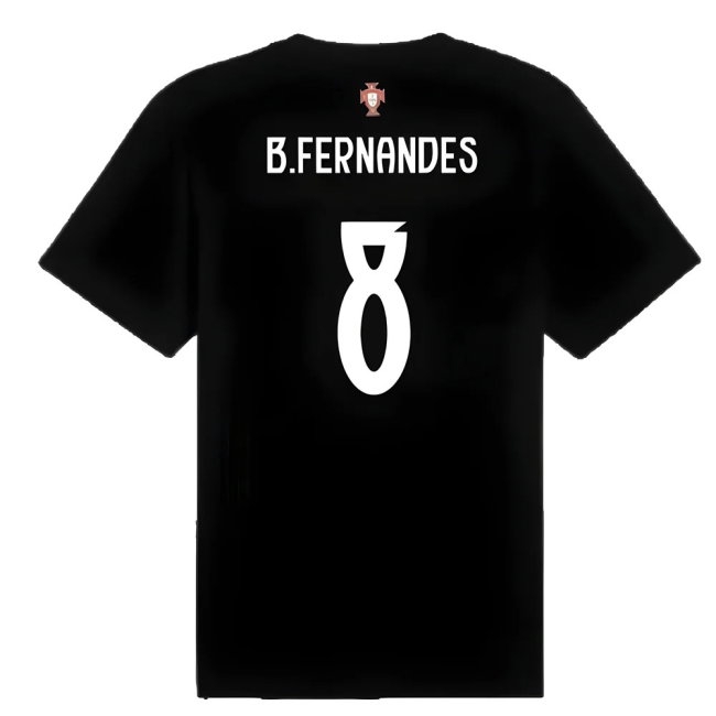 2025-2026 Portugal ftblNRGY Tee (Black) (B.Fernandes 8) — Shop Now