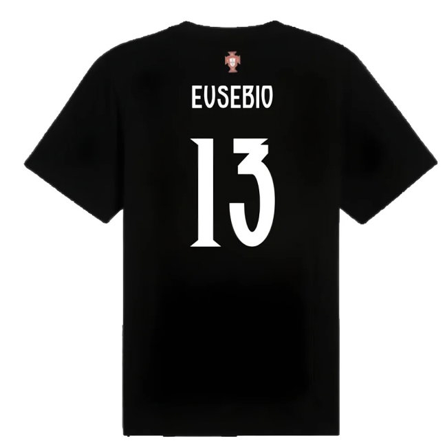 2025-2026 Portugal ftblNRGY Tee (Black) (Eusebio 13) — Buy Now