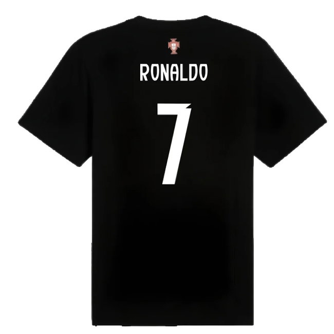 2025-2026 Portugal ftblNRGY Tee (Black) (Ronaldo 7) — Shop Online