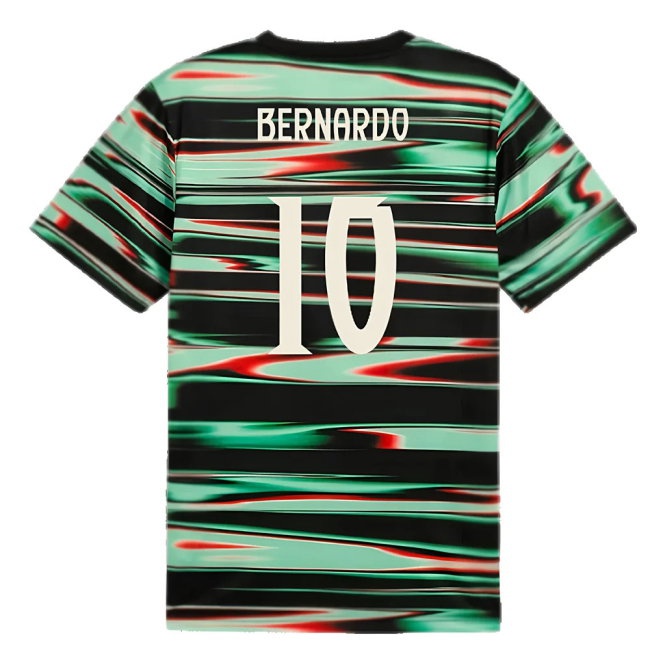 2025-2026 Portugal Prematch SS Jersey (Black) (Bernardo 10) — Shop Online