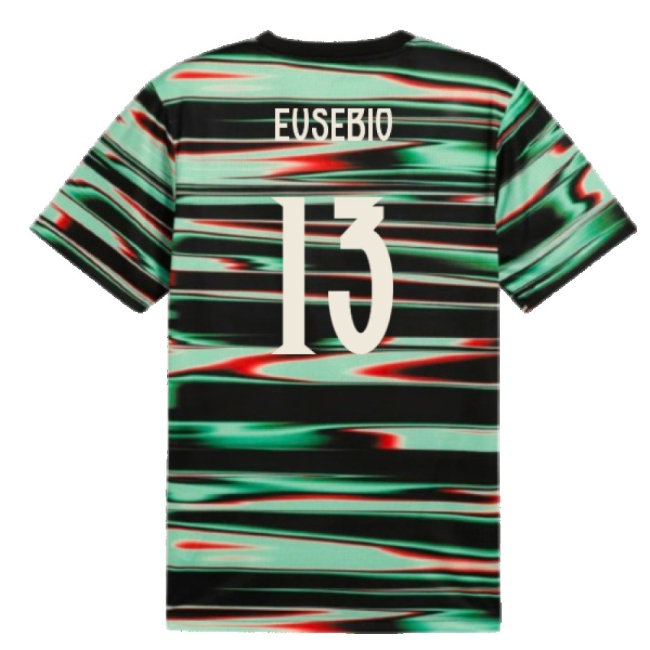 2025-2026 Portugal Prematch SS Jersey (Black) (Eusebio 13) — Shop Now