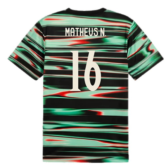 2025-2026 Portugal Prematch SS Jersey (Black) (Matheus N. 16) — Buy Online