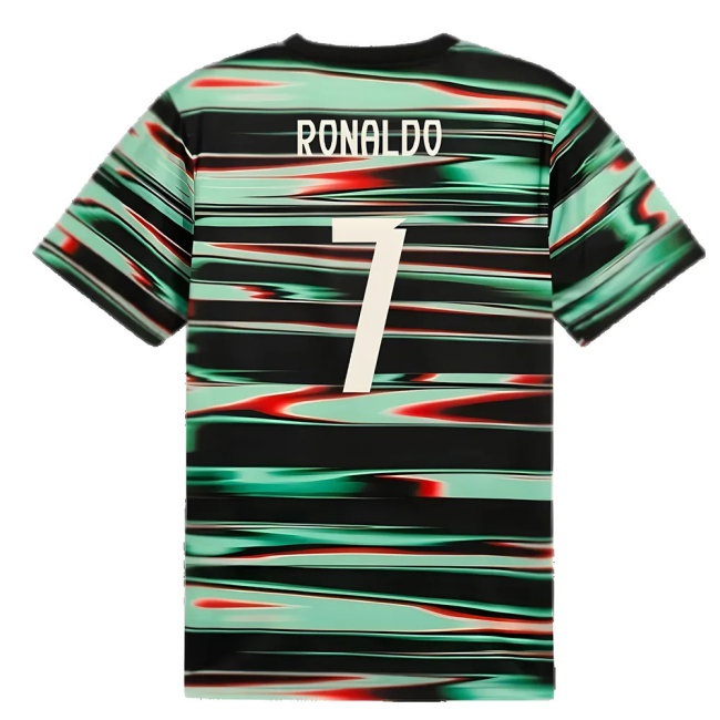2025-2026 Portugal Prematch SS Jersey (Black) (Ronaldo 7) — Buy Now