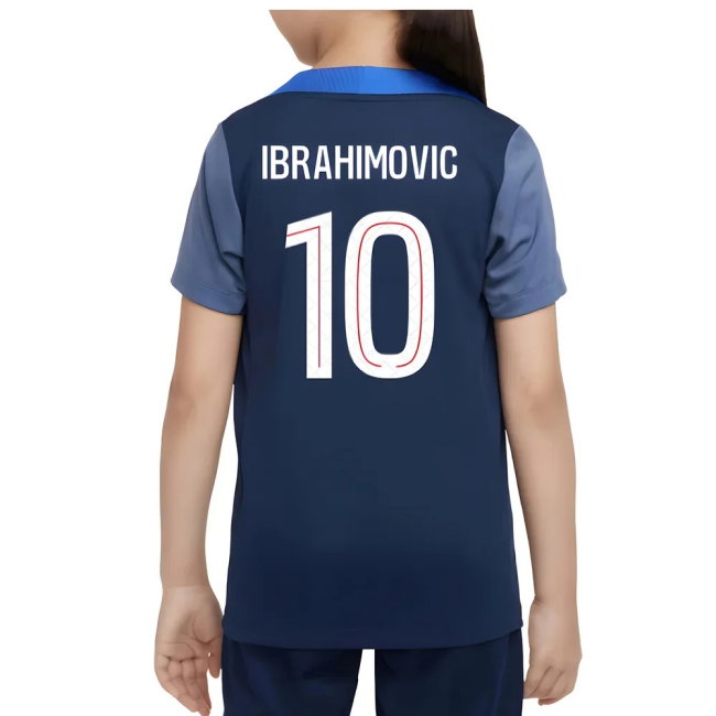 2025-2026 PSG Dri-Fit Strike Training Shirt (Navy) - Kids (Ibrahimovic 10) — Buy Now