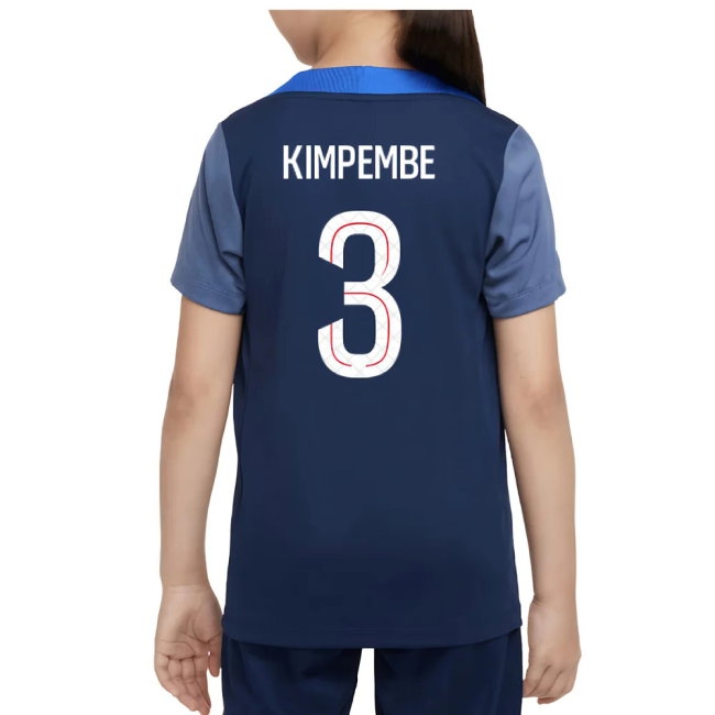 2025-2026 PSG Dri-Fit Strike Training Shirt (Navy) - Kids (Kimpembe 3) — Shop Now