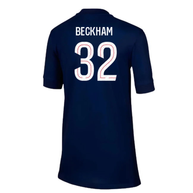 2025-2026 PSG Paris Saint Germain Home Shirt (Kids) (Beckham 32) — Shop Online