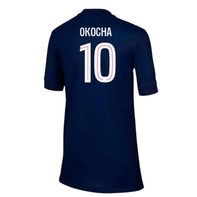 2025-2026 PSG Paris Saint Germain Home Shirt (Kids) (Okocha 10) — Shop Online