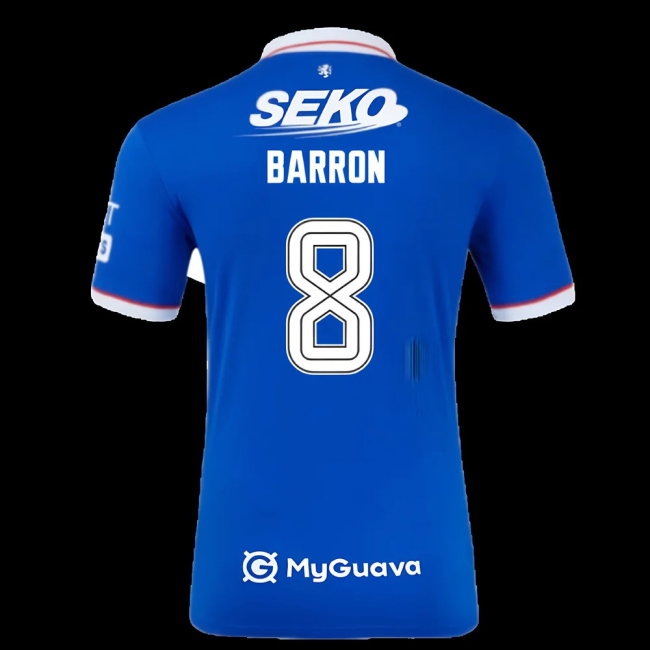 2025-2026 Rangers Player Version Home Shirt (Barron 8) — Buy Now
