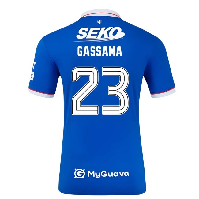 2025-2026 Rangers Player Version Home Shirt (Gassama 23) — Shop Now