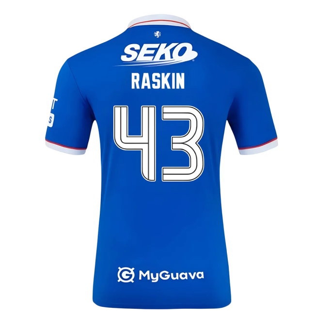 2025-2026 Rangers Player Version Home Shirt (Raskin 43) — Shop Now