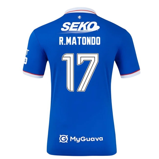 2025-2026 Rangers Player Version Home Shirt (R.Matondo 17) — Buy Online