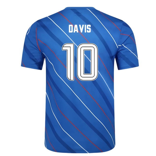2025-2026 Rangers Home Pre Match Short Sleeve Tee (Lapis Blue) (Davis 10) — Buy Online