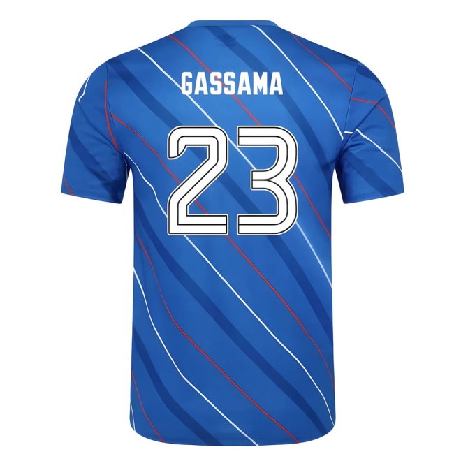 2025-2026 Rangers Home Pre Match Short Sleeve Tee (Lapis Blue) (Gassama 23) — Shop Online