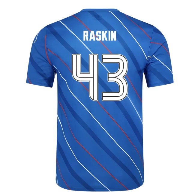 2025-2026 Rangers Home Pre Match Short Sleeve Tee (Lapis Blue) (Raskin 43) — Shop Now
