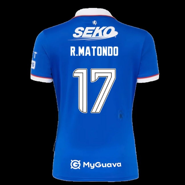 2025-2026 Rangers Home Shirt (R.Matondo 17) — Buy Online