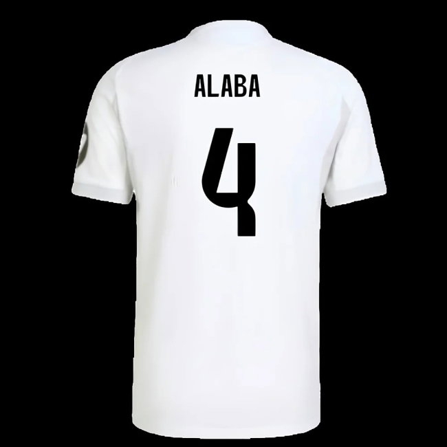2025-2026 Real Madrid Player Version Home Shirt (Alaba 4) — Shop Online