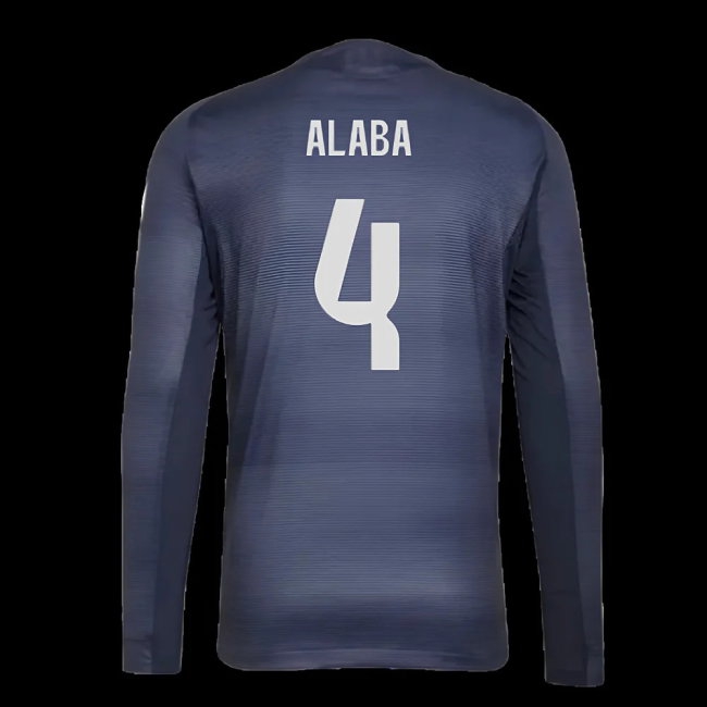 2025-2026 Real Madrid Player Version Long Sleeve Away Shirt (Alaba 4) — Shop Online