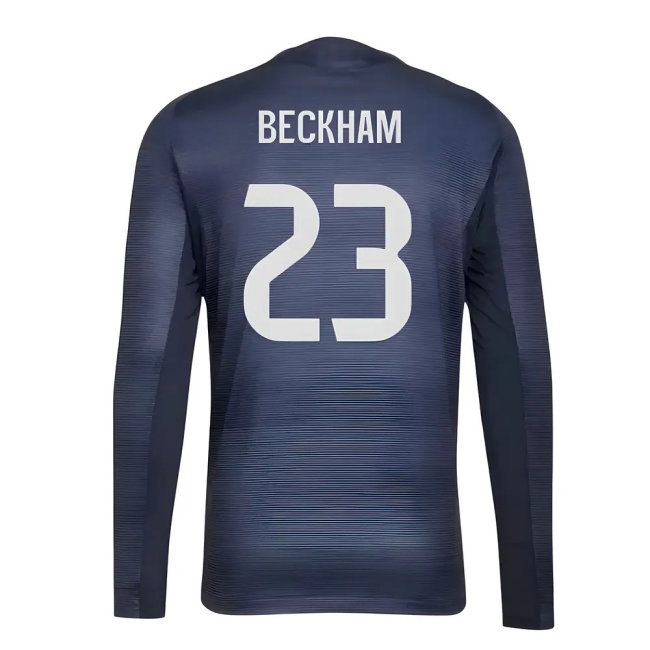 2025-2026 Real Madrid Player Version Long Sleeve Away Shirt (Beckham 23) — Buy Now