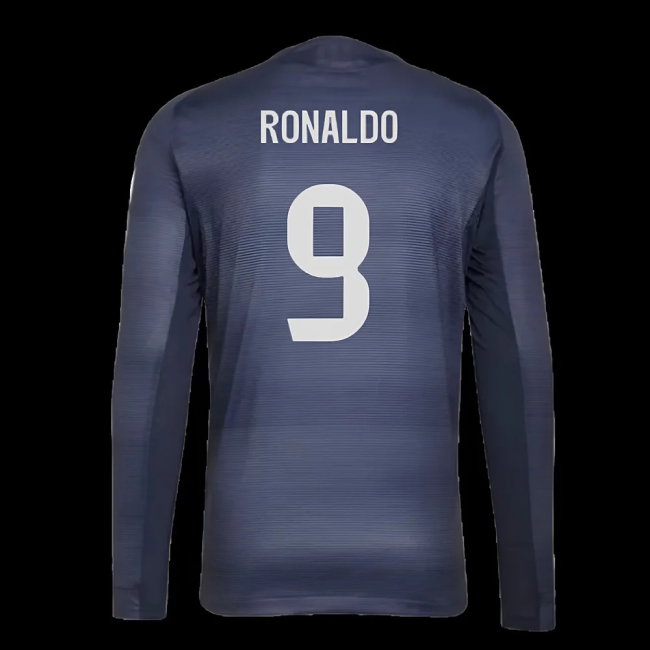 2025-2026 Real Madrid Player Version Long Sleeve Away Shirt (Ronaldo 9) — Buy Online
