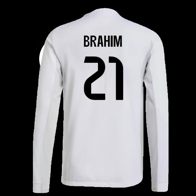 2025-2026 Real Madrid Player Version Long Sleeve Home Shirt (Brahim 21) — Shop Online