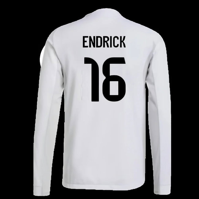 2025-2026 Real Madrid Player Version Long Sleeve Home Shirt (Endrick 16) — Shop Now