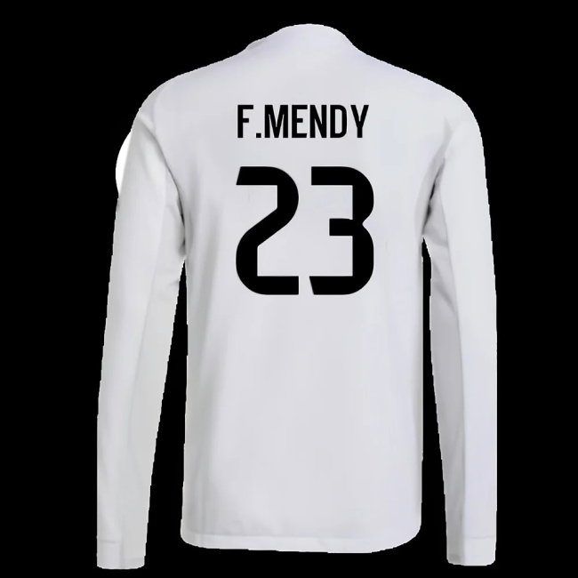 2025-2026 Real Madrid Player Version Long Sleeve Home Shirt (F.Mendy 23) — Shop Online