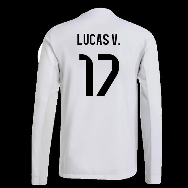 2025-2026 Real Madrid Player Version Long Sleeve Home Shirt (Lucas V. 17) — Shop Now