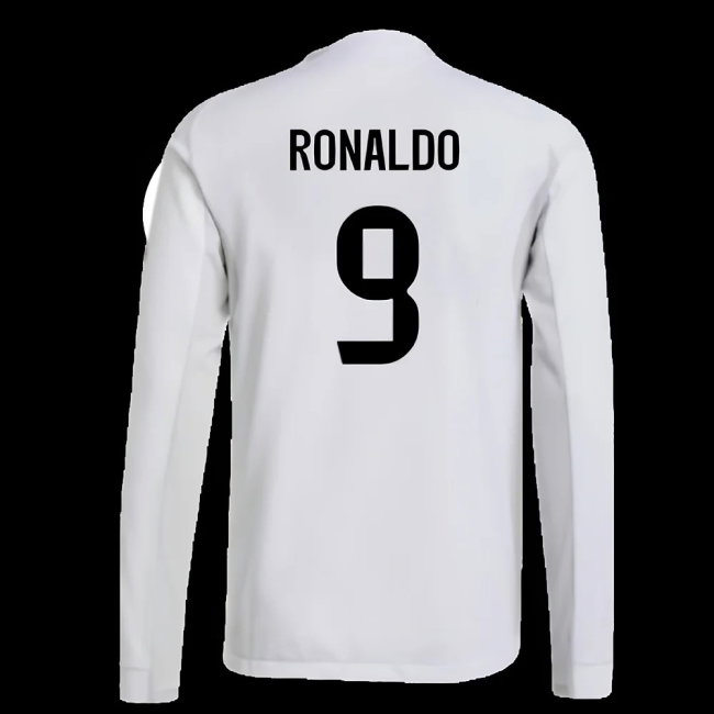 2025-2026 Real Madrid Player Version Long Sleeve Home Shirt (Ronaldo 9) — Shop Now