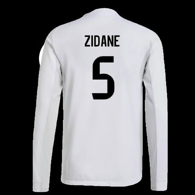 2025-2026 Real Madrid Player Version Long Sleeve Home Shirt (Zidane 5) — Shop Online
