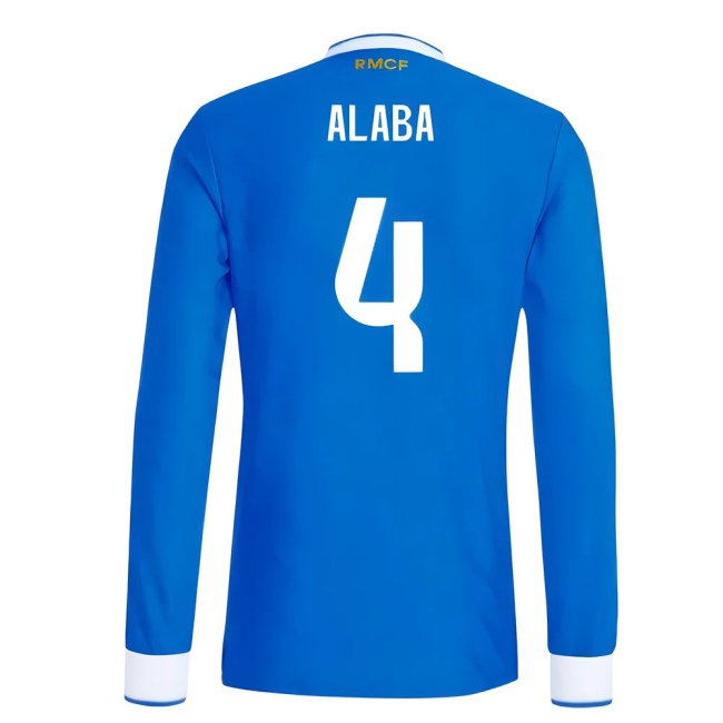 2025-2026 Real Madrid Player Version Long Sleeve Third Shirt (Alaba 4) — Shop Now