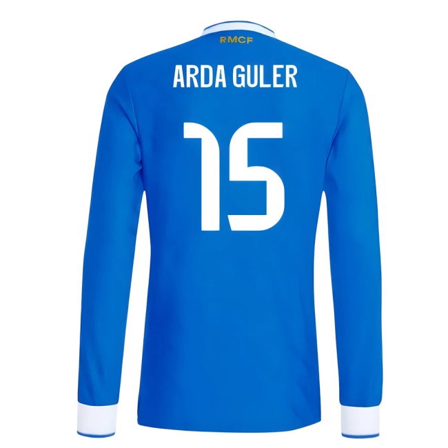 2025-2026 Real Madrid Player Version Long Sleeve Third Shirt (Arda Guler 15) — Buy Now