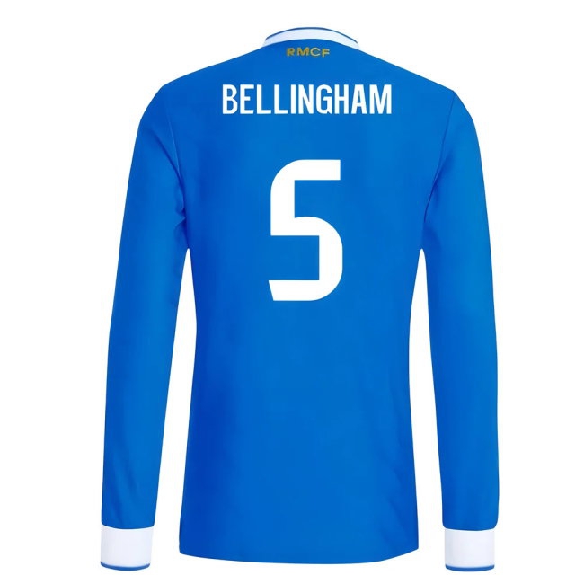 2025-2026 Real Madrid Player Version Long Sleeve Third Shirt (Bellingham 5) — Shop Online