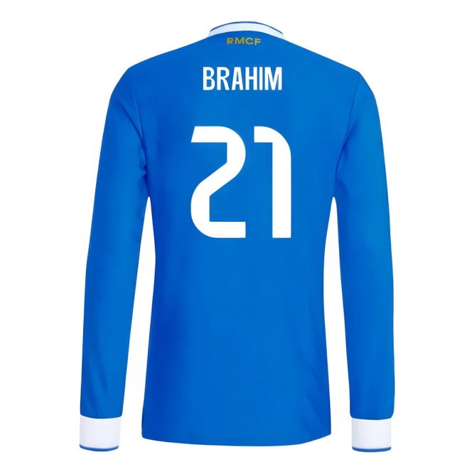 2025-2026 Real Madrid Player Version Long Sleeve Third Shirt (Brahim 21) — Buy Online
