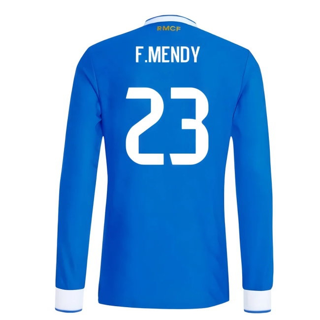 2025-2026 Real Madrid Player Version Long Sleeve Third Shirt (F.Mendy 23) — Buy Now