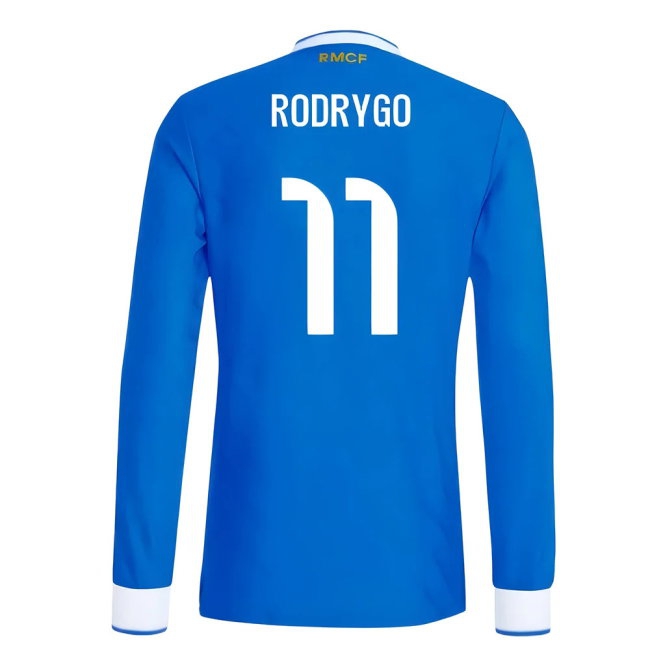 2025-2026 Real Madrid Player Version Long Sleeve Third Shirt (Rodrygo 11) — Shop Now