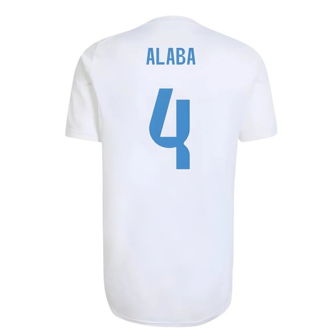 2025-2026 Real Madrid EU Training Jersey (White) (Alaba 4) — Buy Online