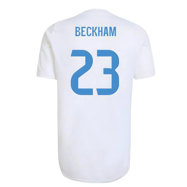 2025-2026 Real Madrid EU Training Jersey (White) (Beckham 23) — Shop Online