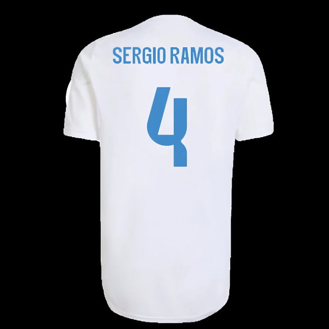 2025-2026 Real Madrid EU Training Jersey (White) (Sergio Ramos 4) — Shop Online