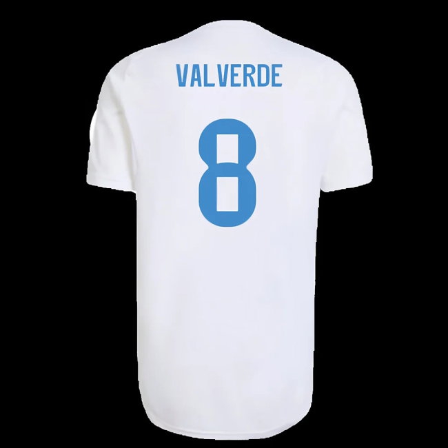 2025-2026 Real Madrid EU Training Jersey (White) (Valverde 8) — Shop Now
