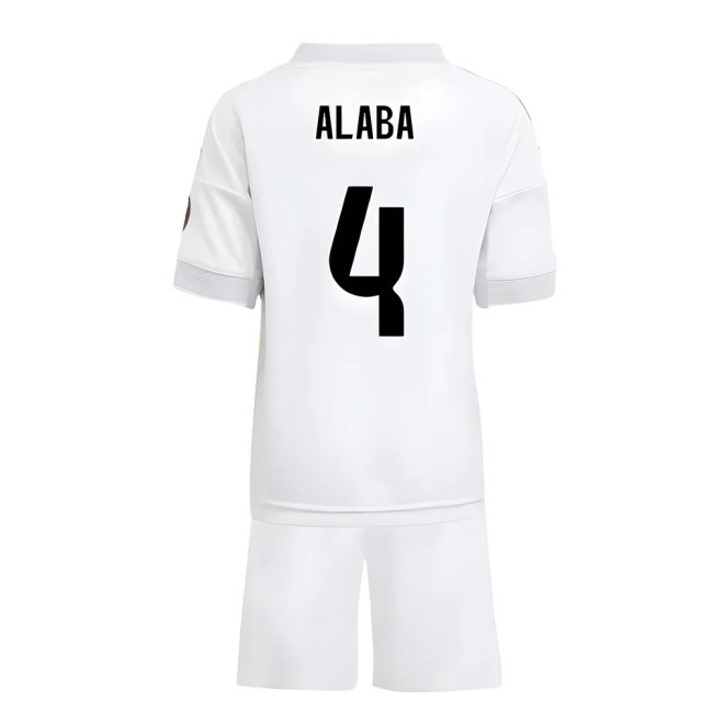 2025-2026 Real Madrid Home Mini Kit (Alaba 4) — Shop Now