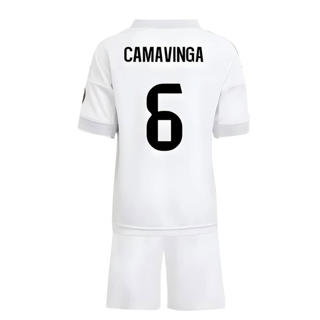 2025-2026 Real Madrid Home Mini Kit (Camavinga 6) — Buy Now