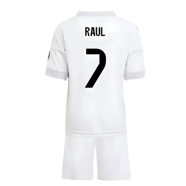 2025-2026 Real Madrid Home Mini Kit (Raul 7) — Shop Now
