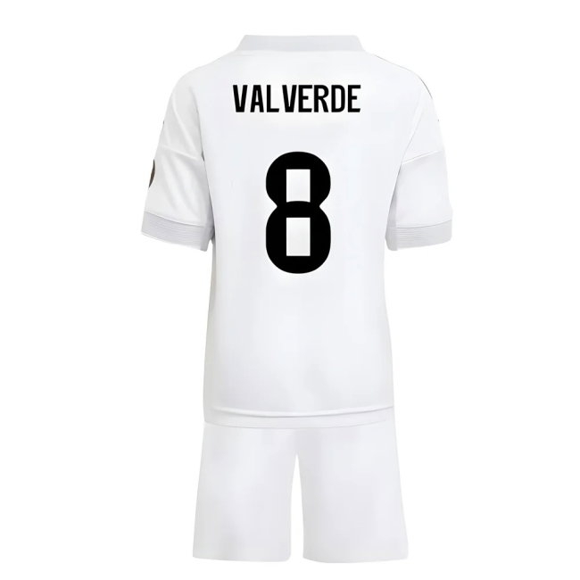 2025-2026 Real Madrid Home Mini Kit (Valverde 8) — Buy Online