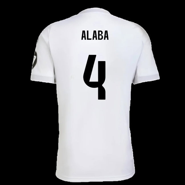 2025-2026 Real Madrid Home Shirt (Alaba 4) — Shop Online