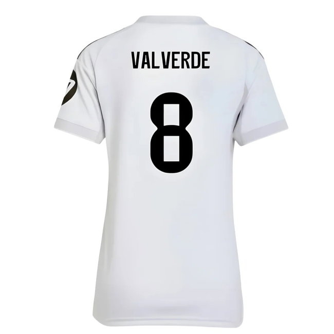 2025-2026 Real Madrid Home Shirt (Womens) (Valverde 8) — Shop Online