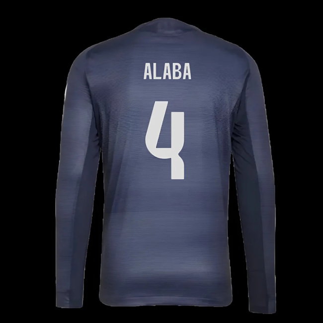 2025-2026 Real Madrid Long Sleeve Away Shirt (Alaba 4) — Buy Online