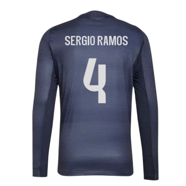 2025-2026 Real Madrid Long Sleeve Away Shirt (Sergio Ramos 4) — Shop Now